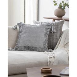 Souma 18" Square Modern Light Gray Outdoor Throw Pillow - Boutique Rugs