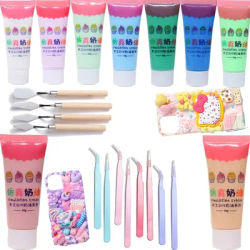 27colors 50ml Simulation cream glue diy material package phone case handmade stationery box paint