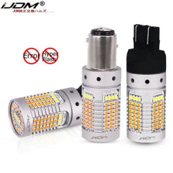 IJDM No Hyper Flash 21W 7443 LED Canbus 3157 1157 LED Switchback lampadine a LED bianche/ambra per