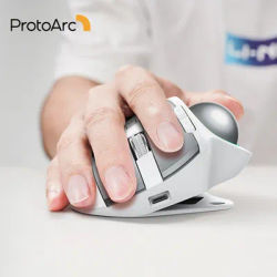 ProtoArc EM01 RGB Wireless Trackball Mouse 2.4G Bluetooth Mouse ergonomico Mouse Rollerball