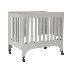 Babyletto Grayson Mini Crib in Grey with Pad