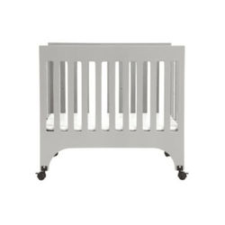 Babyletto Grayson Mini Crib in Grey with Pad