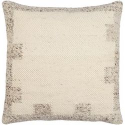 Ripam 22" Square Modern Wool Ivory Throw Pillow - Boutique Rugs