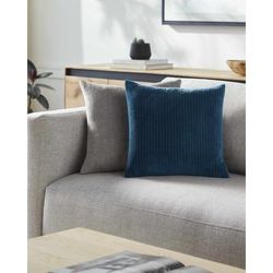 Rawya 20" Square Modern Cotton Teal Throw Pillow - Boutique Rugs
