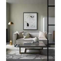 Salas 20" Square Modern Peach/Beige Throw Pillow - Boutique Rugs