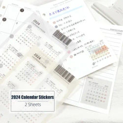 MyPretties 2 fogli/set 2023 2024 calendario adesivi Planner adesivi mensile programma Mark Agenda