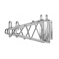 Advance Tabco DB-14 Bracket for 14" Deep Wall Mounted Shelf, Chrome, Double Mount, Chrome Plated