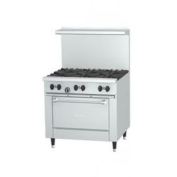 Garland X36-6R 0086 LP 36" 6 Burner Sunfire Commercial Gas Range w/ Standard Oven, Liquid Propane, 6 Burners, 30,000 BTU, Oven Base, Stainless Steel, Gas Type: LP