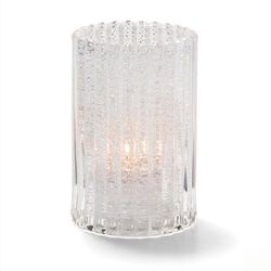 Hollowick 1502CJ Vertical Glass Rod Lamp w/ Cylinder Shape, 2 7/8 x 4 5/8", Clear Jewel