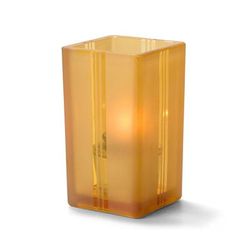 Hollowick 6109AJ Tealight Votive Holder for HD8 & HD15 - 4 3/8" x 2 1/2", Amber Jewel, Yellow