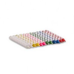 Hollowick BDAS-144PKS Birthday Candle w/ Spiral Stripe, 2 1/4 x 1/4", Wax, Assorted Colors, Case of 24