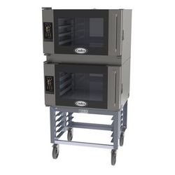 Cadco BLS-4FTR-2 Double Full Size Electric Commercial Convection Oven - 15.2kW, 208-240v/1ph, Stainless Steel