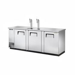 True TDD-4-S-HC 90" Kegerator Commercial Beer Dispenser w/ (4) Keg Capacity - (2) Columns, Stainless, 115v, Silver | True Refrigeration