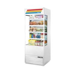 True TOAM-30GS-HC~TSL01 WHT 30" Vertical Open Air Cooler w/ 5 Levels, White, 115v, Powder Coated, Black | True Refrigeration