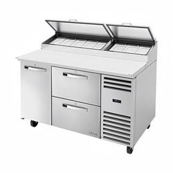 True TPP-AT-60D-2-HC~SPEC3 60" Spec Series Pizza Prep Table w/ Refrigerated Base, 115v, 115 Volts, Stainless Steel | True Refrigeration