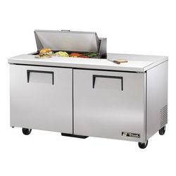 True TSSU-60-08-HC 60" TSSU Series Sandwich/Salad Prep Table w/ Refrigerated Base, 115v, Stainless Steel | True Refrigeration