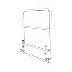 Forbes Industries 4180-3 Steel Guard Rail - 3'L x 42"H, Black