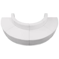 Flash Furniture ZB-803-520-SET-WH-GG 4 Piece Modular Reception Sofa Set - LeatherSoft Upholstery, White
