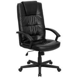 Flash Furniture GO-7102-GG Swivel Office Chair w/ High Back - Black LeatherSoft Upholstery