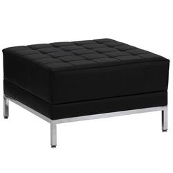 Flash Furniture ZB-IMAG-OTTOMAN-GG 28" Square Ottoman - 17"H, Black LeatherSoft Upholstery