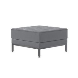 Flash Furniture ZB-IMAG-OTTOMAN-GY-GG 28" Square Ottoman - 17"H, Gray LeatherSoft Upholstery