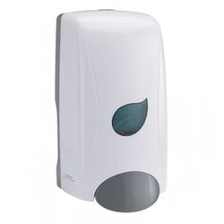Winco SDML-1W 35 oz Wall Mount Manual Liquid Soap Dispenser, White