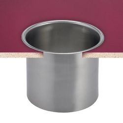 San Jamar L360C Large Trash Chute, Drop In Counter, 6 3/5" Diam, Stainless Steel