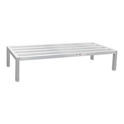 New Age 2064 42" Stationary Dunnage Rack w/ 2500 lb Capacity, Aluminum, 2, 500-lb. Capacity, All-Welded Aluminum, Silver
