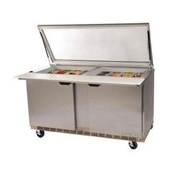 Beverage Air SPE60HC-24M-STL 60" Sandwich/Salad Prep Table w/ Refrigerated Base, 115v, Stainless Steel