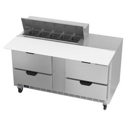 Beverage Air SPED60HC-10C-4 60" Sandwich/Salad Prep Table w/ Refrigerated Base, 115v, Stainless Steel