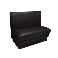 Vitro MD-1000-DBL BLK Double Restaurant Booth - Smooth Back, Fully Upholstered, 36" x 44", Black