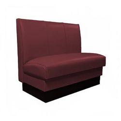 Vitro MD-3000-DBL CBRY Double Restaurant Booth - 3 Panels, Fully Upholstered, 36" x 44", Cranberry