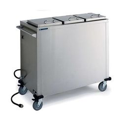 Lakeside 7512 43 1/2" Heated Mobile Dish Dispenser w/ 3 Columns - Stainless, 208v/1ph, Silver
