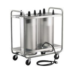 Lakeside 8211 240 35 1/2" Heated Mobile Dish Dispenser w/ 2 Columns - Stainless, 240v/1ph, Silver
