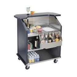 Lakeside 884 GRSAN 43" Portable Bar w/ 40 lb Ice Bin & Drain, Speed Rail, Gray Sand, Compact