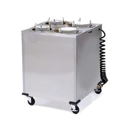 Lakeside 919 208 30 5/8" Heated Mobile Dish Dispenser w/ 4 Columns - Stainless, 208v/1ph, Silver