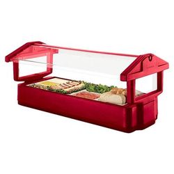 Cambro 4FBRTT158 37 1/4" Cold Food Bar - 3 Pan Capacity, Table Top, Hot Red