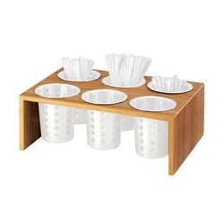 Cal-Mil 1425-6-60 Condiment Organizer w/ 6 Bins - Brown