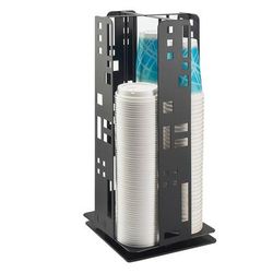 Cal-Mil 1615-13 Cup & Lid Organizer, 4 Compartment, All Cup Types, Black