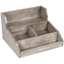 Cal-Mil 2019-110 Cup & Lid Organizer, 4 Compartment, All Cup Types, 4 Compartments, Gray