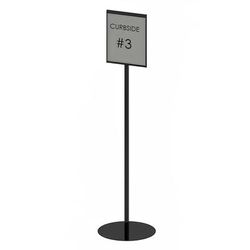 Cal-Mil 22141-811-13 48"H Freestanding Sign Holder - 8 1/2" x 11", Metal, Black