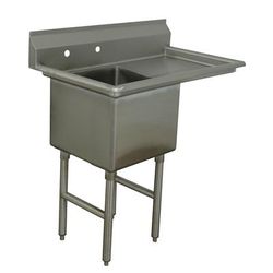 Advance Tabco FC-1-2424-18R 44 1/2" 1 Compartment Sink w/ 24"L x 24"W Bowl, 14" Deep, Stainless Steel