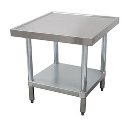 Advance Tabco MT-GL-303 36" Mixer Table w/ Galvanized Undershelf Base & Marine Edge, 30"D, Stainless Steel