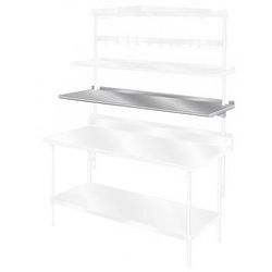 Advance Tabco PT-12S-60 60" Table Mount Shelf - 1 Deck, Splash-Mount, 12"L, Stainless Steel