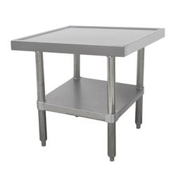Advance Tabco SAG-MT-242 24" Mixer Table w/ All Stainless Steel Undershelf Base & Marine Edge, 24"D, 24" x 24", Stainless Steel