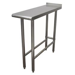 Advance Tabco TFMS-152 Equipment Filler Table - Open Base, Rear Turn Up, 15x24, Stainless Steel Top