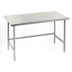 Advance Tabco TGLG-2411 132" 14 ga Work Table w/ Open Base & 304 Series Stainless Steel Flat Top
