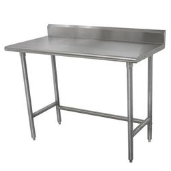 Advance Tabco TKLAG-308-X 96" 16 ga Work Table w/ 430 Series Stainless Steel Top, 5" Backsplash, Stainless Steel
