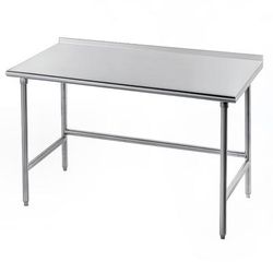 Advance Tabco TSFG-367 84" 16 ga Work Table w/ 430 Series Stainless Steel Top, 1 1/2" Backsplash