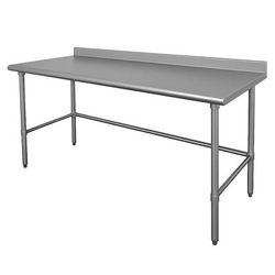 Advance Tabco TSFG-367 84" 16 ga Work Table w/ 430 Series Stainless Steel Top, 1 1/2" Backsplash